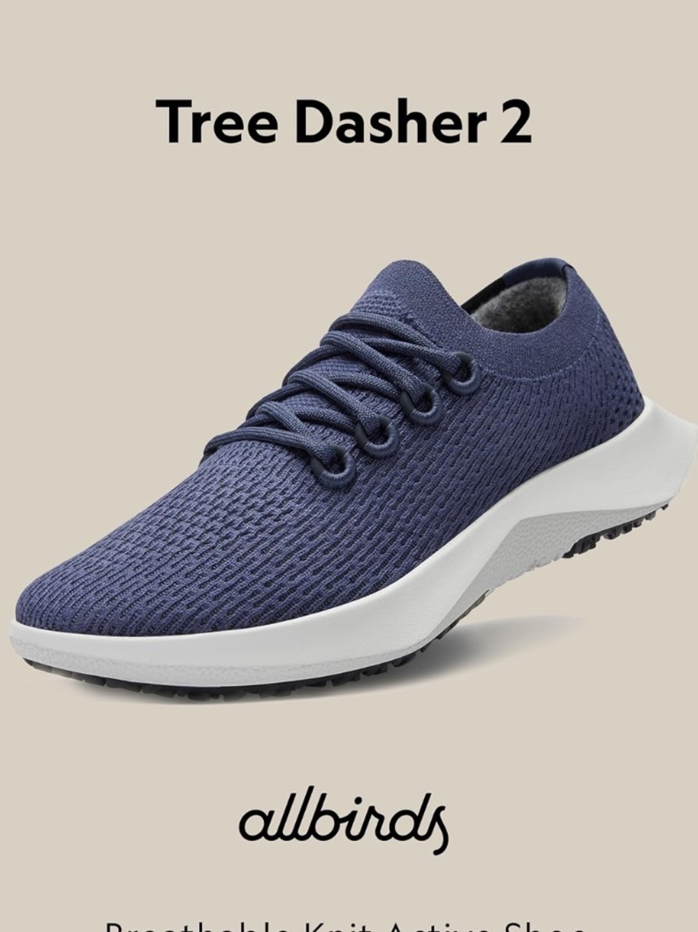 Allbirds Tree Dasher Men's Sneakers 2 Blue Size 13.5